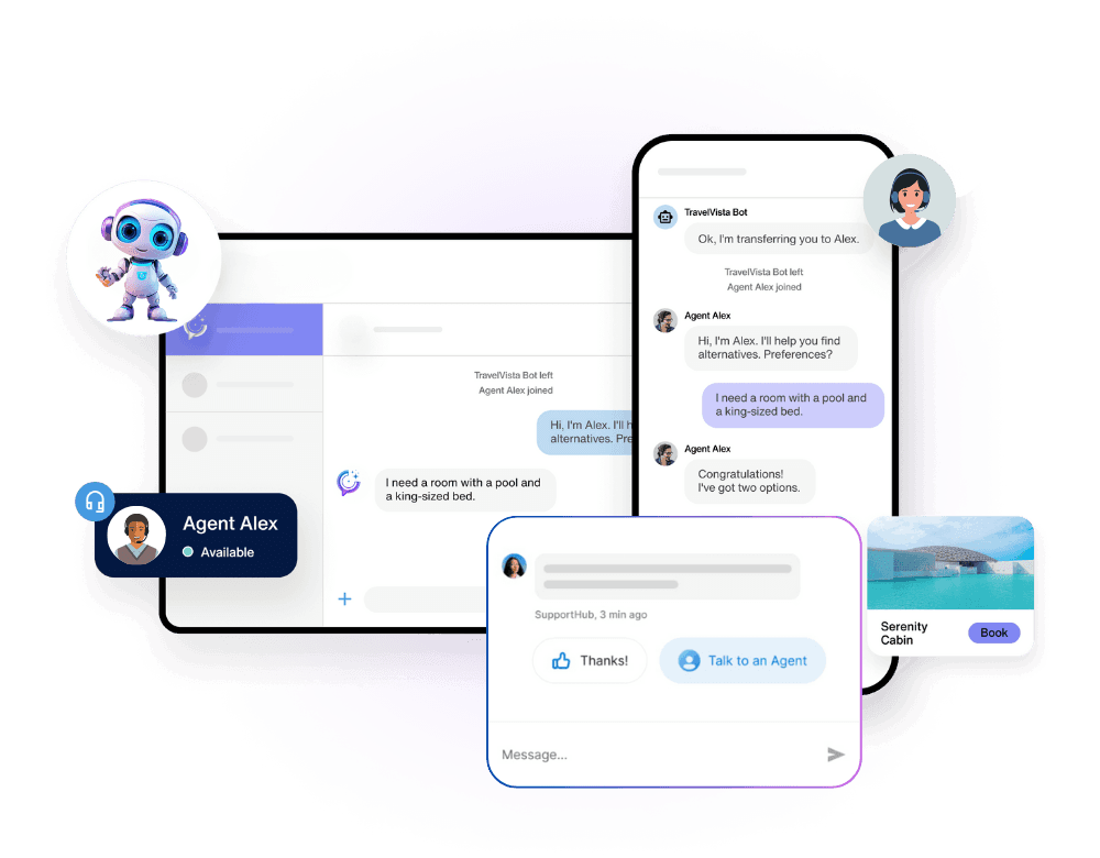 24/7 support chatbots — screenshot of the Textalky workflow