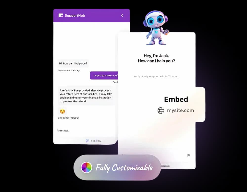 24/7 support chatbots - supporting visual